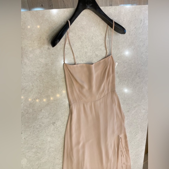 Reformation Ingrid Dress In Champagne Size 4 - Picture 10 of 14